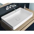 Kaldewei Miena umywalka nablatowa prostokątna 58x38 cm biały błyszczący