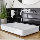 Kaldewei Miena umywalka nablatowa prostokątna 58x38 cm biały błyszczący