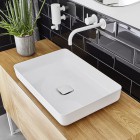 Kaldewei Miena umywalka nablatowa prostokątna 58x38 cm biały błyszczący