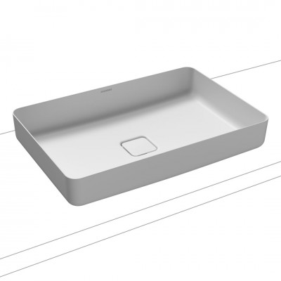 Kaldewei Miena umywalka nablatowa prostokątna 58x38 cm biały matowy