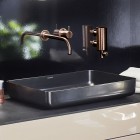 Kaldewei Miena umywalka nablatowa prostokątna 58x38 cm czarny błyszczący