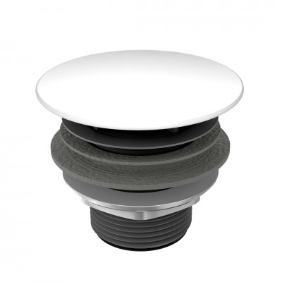 Kaldewei korek do umywalki okrągły bez przelewu biały błyszczący