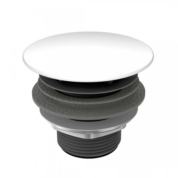 Kaldewei korek do umywalki okrągły bez przelewu biały błyszczący