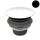Kaldewei korek do umywalki okrągły bez przelewu czarny błyszczący