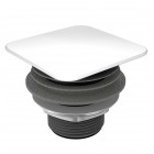 Kaldewei korek do umywalki kwadratowy bez przelewu biały błyszczący