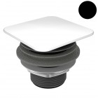 Kaldewei korek do umywalki kwadratowy bez przelewu czarny błyszczący