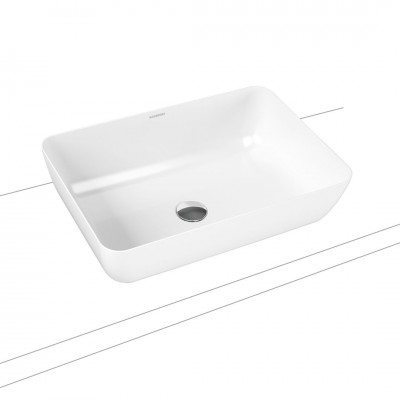 Kaldewei Cayono umywalka nablatowa prostokątna 52x35,5 cm biały błyszczący