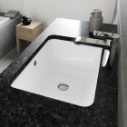 Kaldewei Cayono umywalka podblatowa prostokątna 59,6x42,6 cm stalowa biały błyszczący