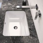 Kaldewei Cayono umywalka podblatowa prostokątna 59,6x42,6 cm stalowa biały błyszczący