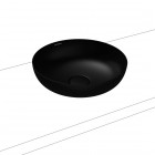 Kaldewei Miena umywalka nablatowa okrągła 38 cm stalowa czarny matowy