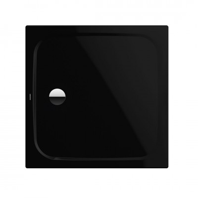 Kaldewei Cayonoplan brodzik kwadratowy 80x80 cm stalowy z nośnikiem styropianowym czarny błyszczący