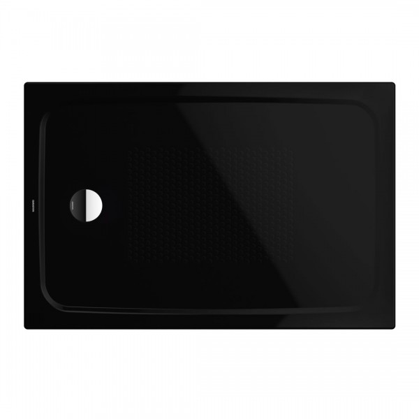 Kaldewei Cayonoplan brodzik prostokątny 120x80 cm stalowy z nośnikiem styropianowym czarny błyszczący