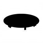 Kaldewei osłona syfonu dla brodzików czarny błyszczący