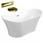 Besco Amber wanna wolnostojąca 170x80 cm z przelewem złotym WAS-170-ABZ