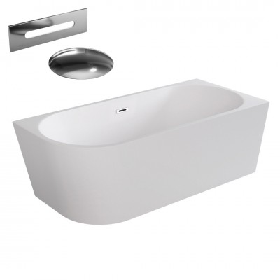 Besco Zoya wanna wolnostojąca 150x75 cm prawa z przelewem chrom WAS-150-ZP
