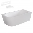 Besco Zoya wanna wolnostojąca 170x80 cm prawa z przelewem białym WAS-170-ZPB