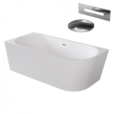 Besco Zoya wanna wolnostojąca 170x80 cm lewa z przelewem chrom WAS-170-ZL