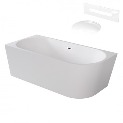 Besco Zoya wanna wolnostojąca 170x80 cm lewa z przelewem białym WAS-170-ZLB