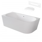 Besco Zoya wanna wolnostojąca 150x75 cm lewa z przelewem białym WAS-150-ZLB