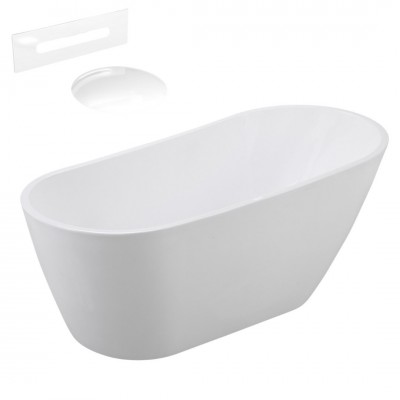 Besco Melody wanna wolnostojąca 150x80 cm z przelewem białym WAS-150-MBI