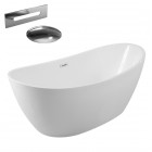 Besco Ayla wanna wolnostojąca 170x80 cm z przelewem chrom WAS-170-A