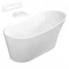 Besco Calima wanna wolnostojąca 170x74 cm z przelewem białym WAS-170-CBI