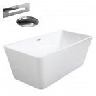 Besco Evita wanna wolnostojąca 160x80 cm z przelewem chrom WAS-160-E