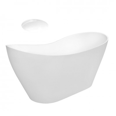 Besco Viya wanna wolnostojąca 160x70 cm bez przelewu korek biały WMD-160-VKW