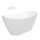 Besco Viya wanna wolnostojąca 160x70 cm bez przelewu korek biały WMD-160-VKW