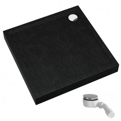 Schedpol Competia New Black Stone brodzik kwadratowy 80x80 cm 34630/C/ST