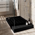 Schedpol Competia New Black Stone brodzik prostokątny 80x100 cm 34636/C/ST