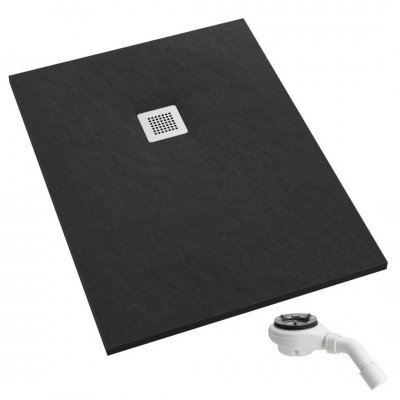 Schedpol Kalait Black Stone brodzik prostokątny 80x180 cm 33114/C/ST-M2
