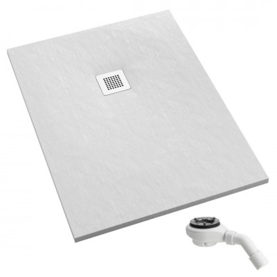 Schedpol Kalait White Stone brodzik prostokątny 70x80 cm 33132/B/ST-M2