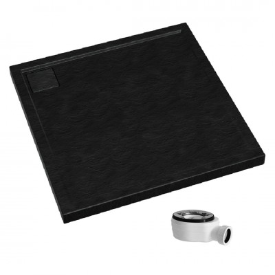 Schedpol Omega brodzik kwadratowy 90x90 cm czarny 30452/C/ST