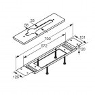 Kludi płyta montażowa do baterii 3-otworowej