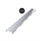 Schedpol Base brodzik podpłytkowy 4-spadowy 70x120 cm z rusztem steel krótki bok 10005/OLKB/SL