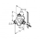 Kludi przełącznik dwukierunkowy element podtynkowy