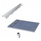 Schedpol Base brodzik podpłytkowy 4-spadowy 70x140 cm z rusztem stamp krótki bok 10006/OLKB/SP