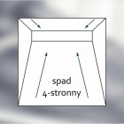 Schedpol Base brodzik podpłytkowy 4-spadowy 90x100 cm z rusztem steel długi bok 10010/OLDB/SL