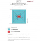 Schedpol Shortline brodzik podpłytkowy 4-spadowy 90x90 cm z rusztem do zabudowy 10002/OP