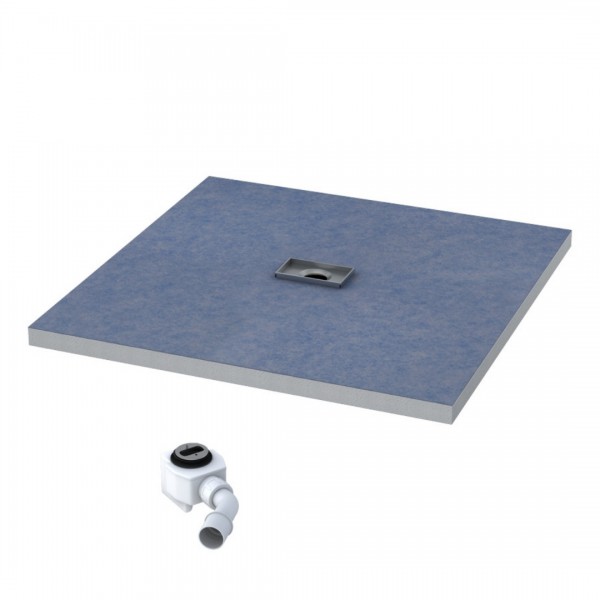 Schedpol Shortline brodzik podpłytkowy 4-spadowy 100x100 cm z rusztem do zabudowy 10003/OP