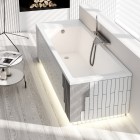 Schedpol Milos SET wanna prostokątna z nośnikiem 170x70 cm 3WSP.MS1P-17070