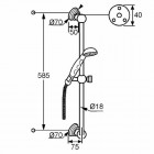 Kludi Adlon zestaw natryskowy z drążkiem