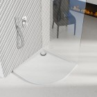 Schedpol Libra White Stone brodzik półokrągły 90x90 cm 3SP.L1O-9090/B/ST