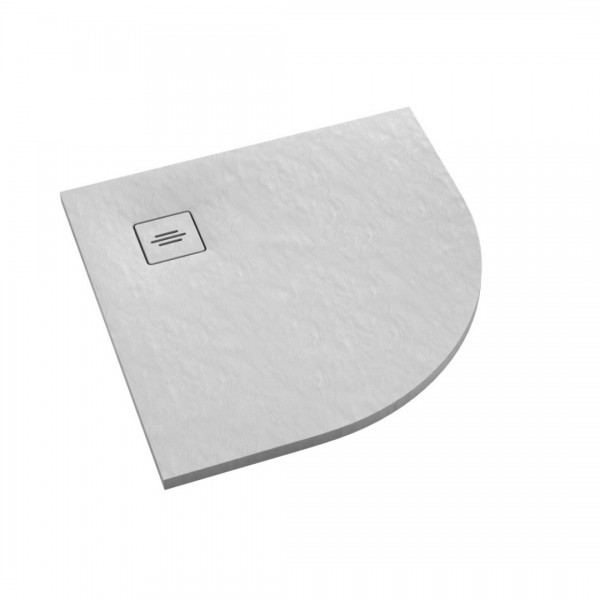 Schedpol Protos White Stone brodzik półokrągły 90x90 cm 3SP.P1O-9090/B/ST-M1/B/ST