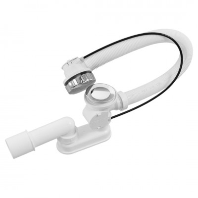 Schedpol przelew wannowy z syfonem chrom SDWA1