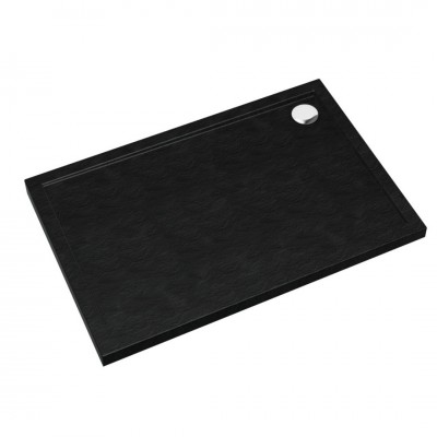 Schedpol Sharper Black Stone brodzik prostokątny 80x120 cm 3S.S1P-80120/C/ST