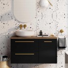 Elita Meble Kwadro Plus Black komoda z koszem 40 cm 167652