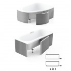 Schedpol nośnik styropianowy do wanny 120-200 cm o szerokości 70/75/80/100 cm 1.OU.LED-100200