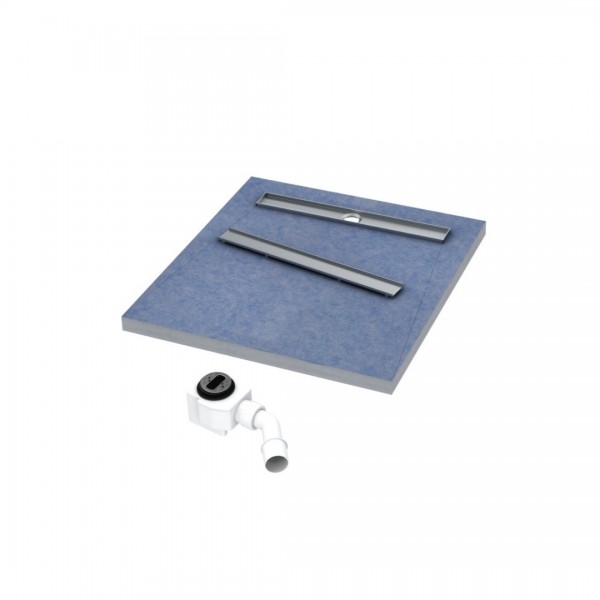 Schedpol Esco-Line brodzik podpłytkowy 4-spadowy 90x90 cm z rusztem do zabudowy 10ST.4S1-9090